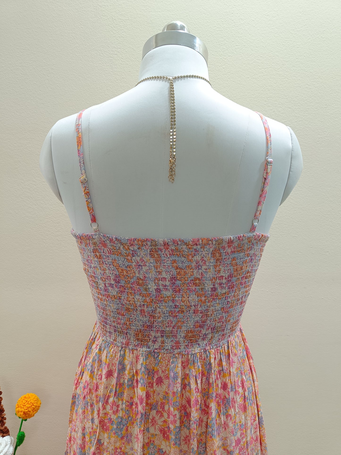 Floral Twist Front Maxi Dress